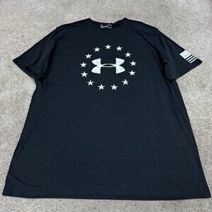 Under Armour T-Shirt Men’s Black White Short Sleeve Size XL